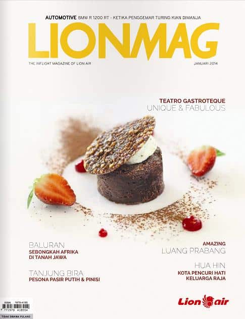Majalah LIONMAG, cover edisi Jan 2014